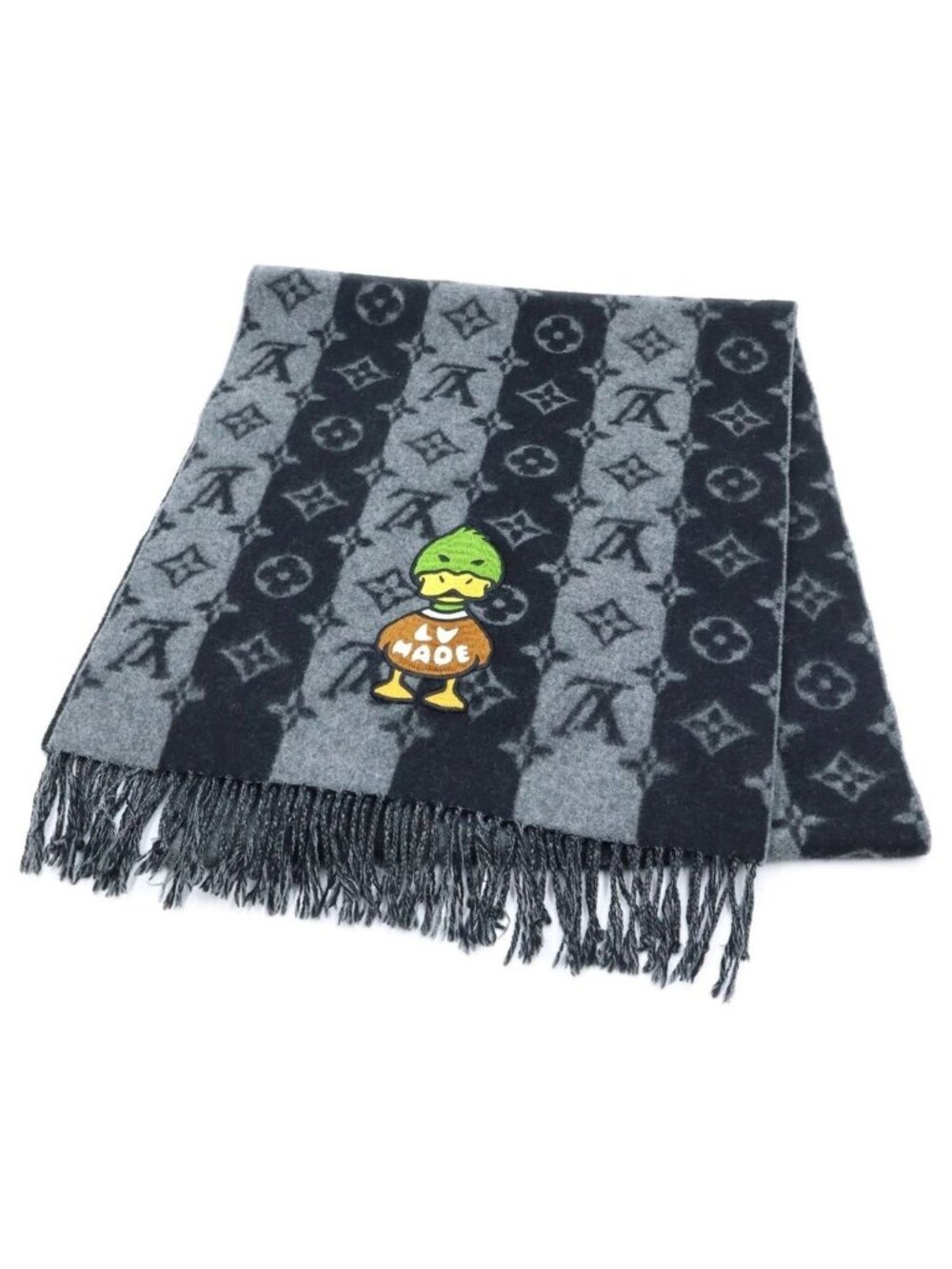 Louis Vuitton NIGO Echarpe LV Made Stripe Monogram All Over Print Patch Design